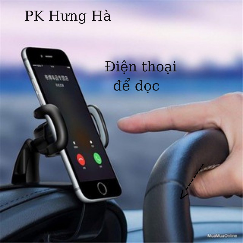 [HÀNG MỚI 2 IN 1]Kẹp giá đỡ điện thoại 2 in 1 trên taplo ô tô hoặc khe gió điều hòa xoay 360 độ cao cấp