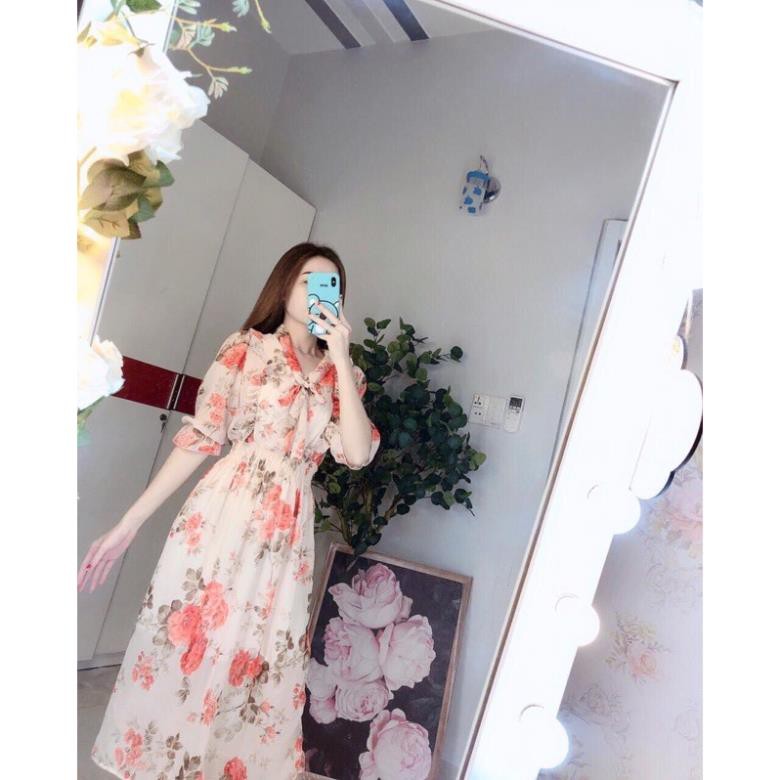 váy maxi voan tiểu thư vintage sang trọng freesize, đầm maxi dáng dài - Xưởng may Ái Nhi  ཾ