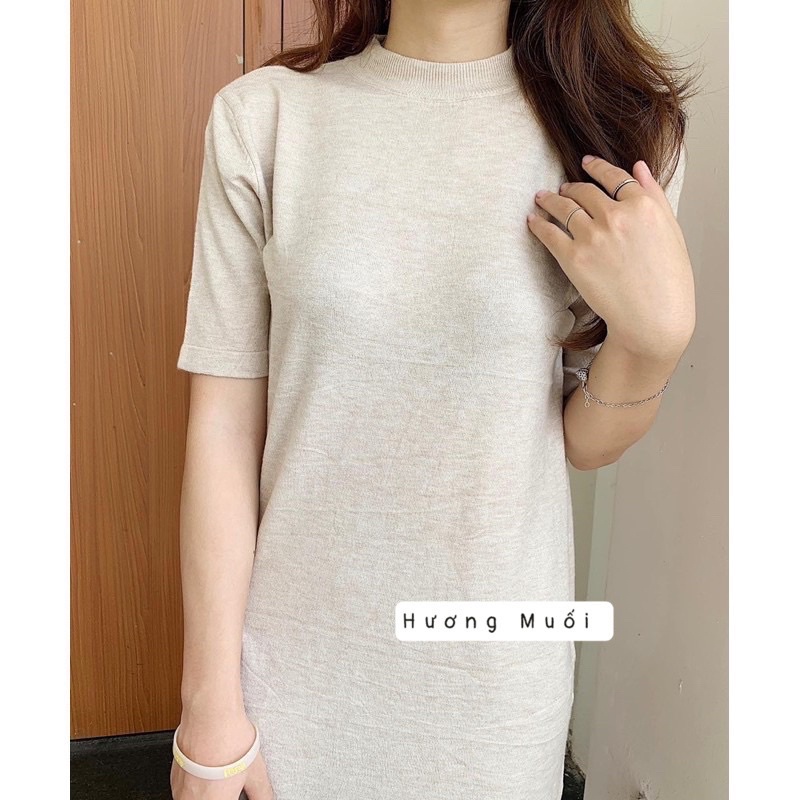 Váy len cổ tròn trơn basic len mịn - hàng QC | BigBuy360 - bigbuy360.vn