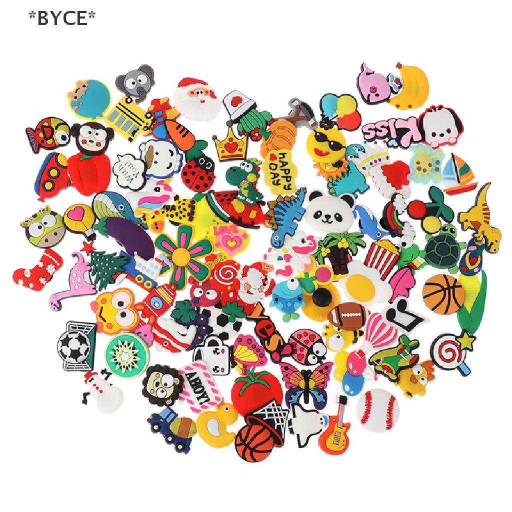 [BYCE] 20 Chiếc Dép Nhựa PVC Hình Hoạt Hình Dễ Thương Phong Cách Ngẫu Nhiên