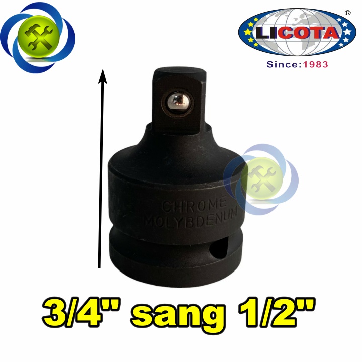 Đầu chuyển 3/4 sang 1/2 Licota AAD-P640 màu đen thép CR-MO