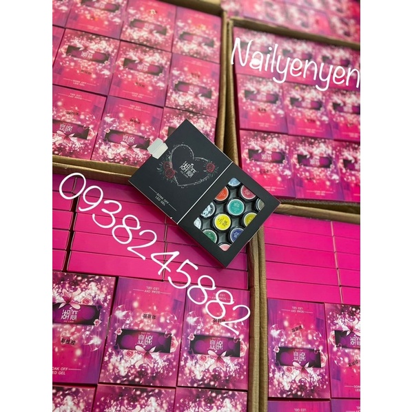 Set gel vẽ HU LIAN 12 màu đậm đặc chính hãng