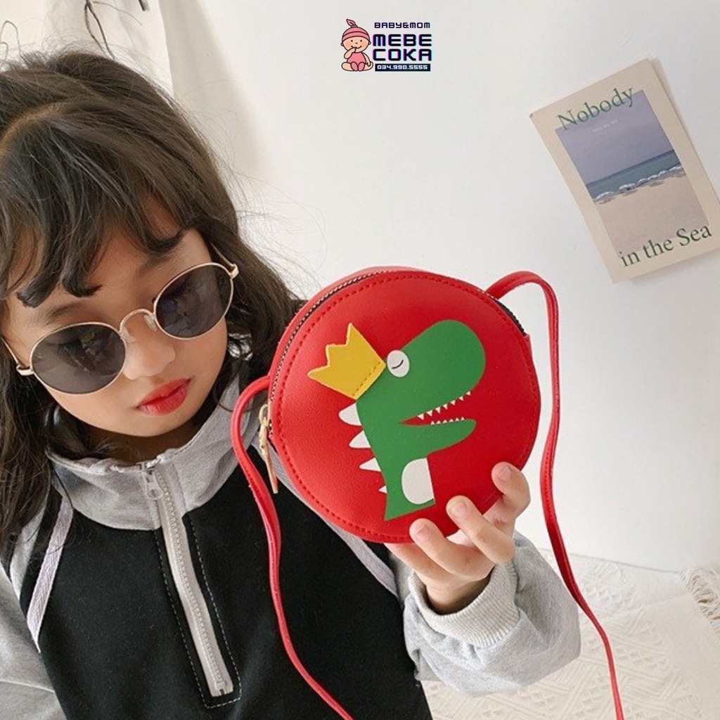 Túi đeo chéo khủng long, túi mini dễ thương phong cách Hàn Quốc cho bé gái