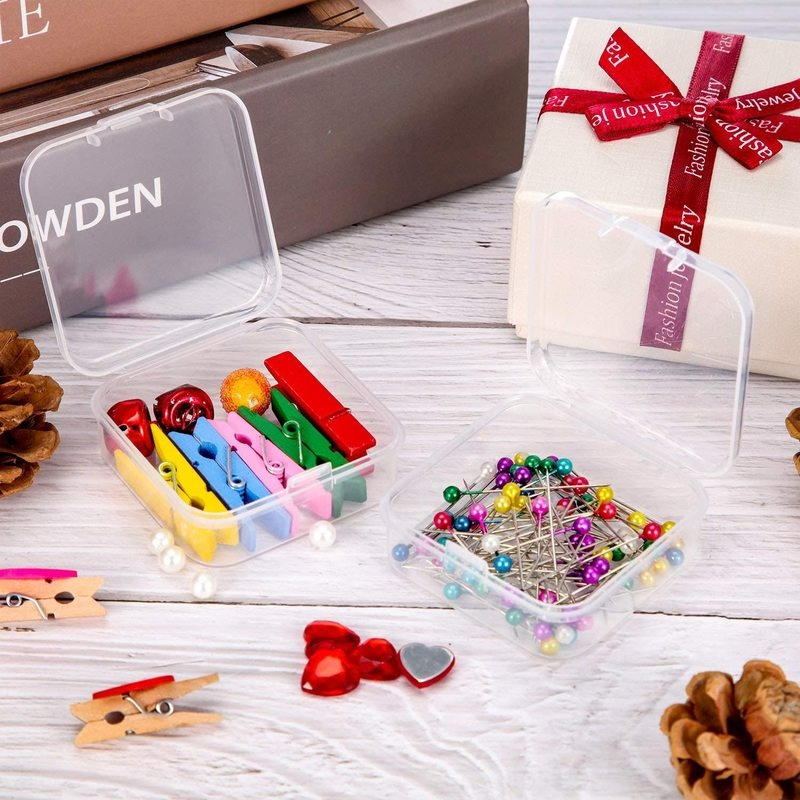 1 Hộp Nhựa Mini Trong Suốt Đựng Trang Sức