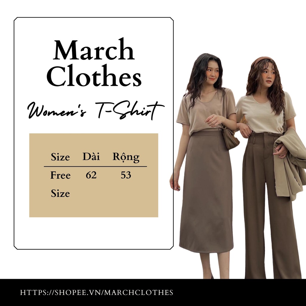 [CB-ATN02] Áo Phông Nữ, Áo Thun Trơn Cổ Tim Basic Phong Cách Vintage Chất Cotton Giấy 29August | BigBuy360 - bigbuy360.vn