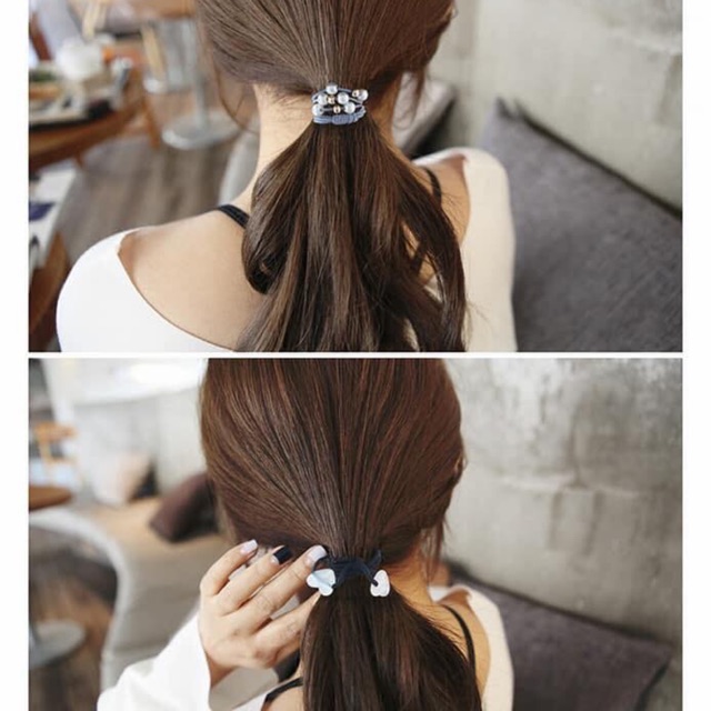 Hộp 24 dây cột tóc Style Hàn Quốc