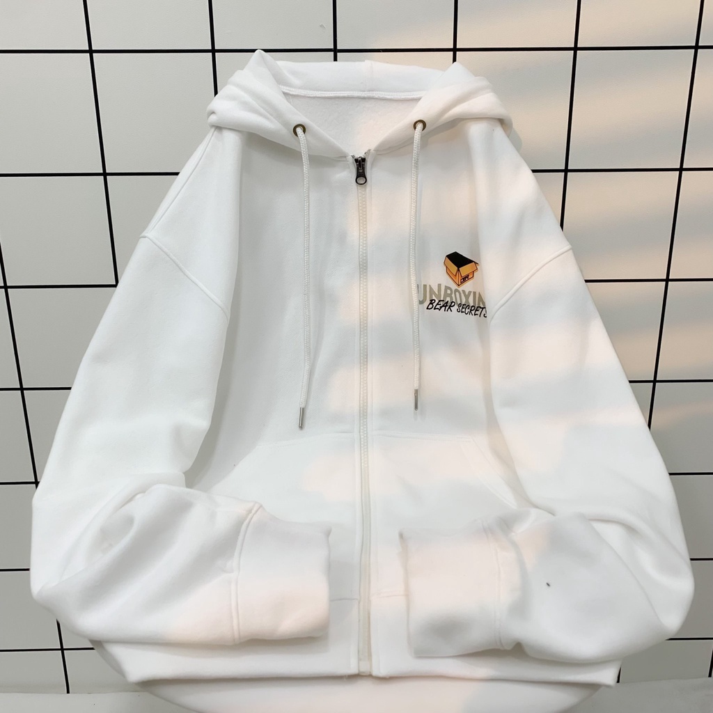 Áo Khoác Hoodie Form Rộng Phối Zip Unisex RABBIT Vải Nỉ Bông Dày Dặn - Tuni Store | BigBuy360 - bigbuy360.vn