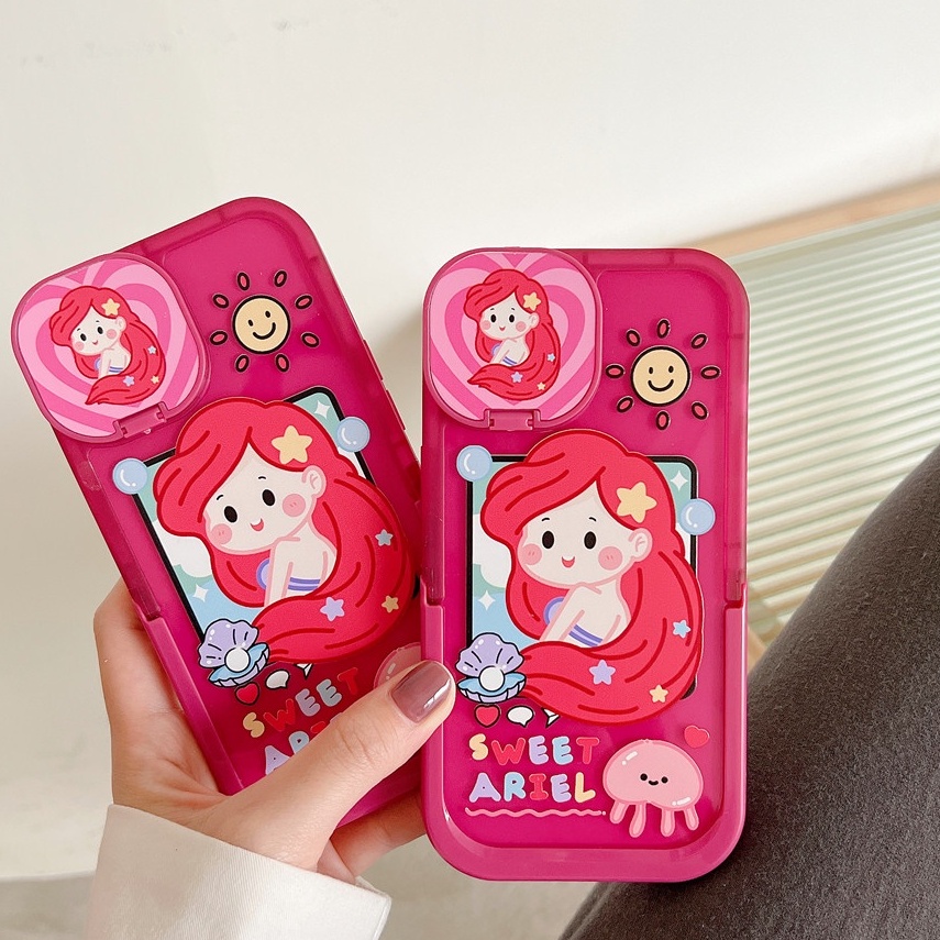 Ốp Điện Thoại TPU Mềm Hai Màu Có Giá Đỡ Cho iphone 14 Pro Max 13 Pro Max 12 Pro Max