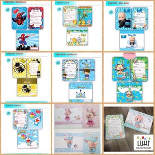 Thiệp mời sinh nhật , thôi nôi ...( sét 10 thiệp )