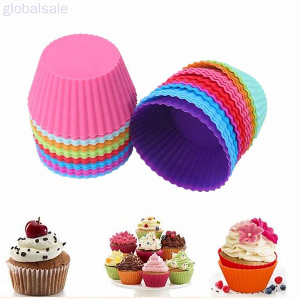 Khuôn Silicon Dùng Làm Bánh Cupcake Tiện Lợi