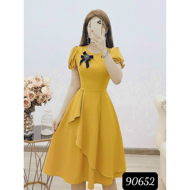 ĐẦM BODY ÔM/ TAY PHỒNG/ TÀ KIỂU PHONG CÁCH/ CÓ KÈM PHỤ KIỆN RỜI, SÁNG TRỌNG, ĐI CHƠI-ĐI LÀM, NHIỀU SIZE LỰA CHỌN UP