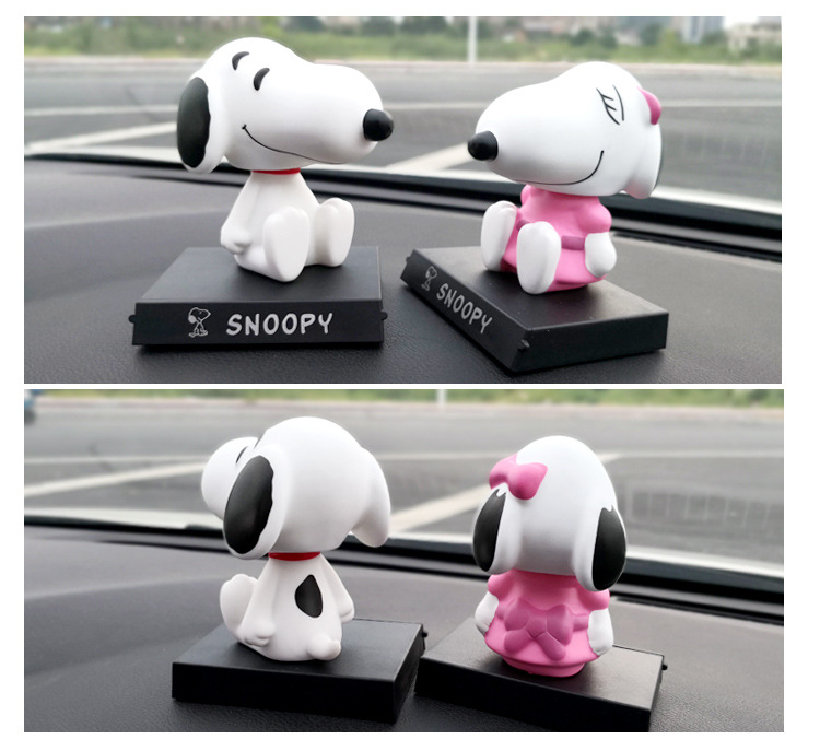 Phụ Kiện Trang Trí Xe Ô Tô Hình Chó Snoopy Lắc Lư Đầu Đáng Yêu