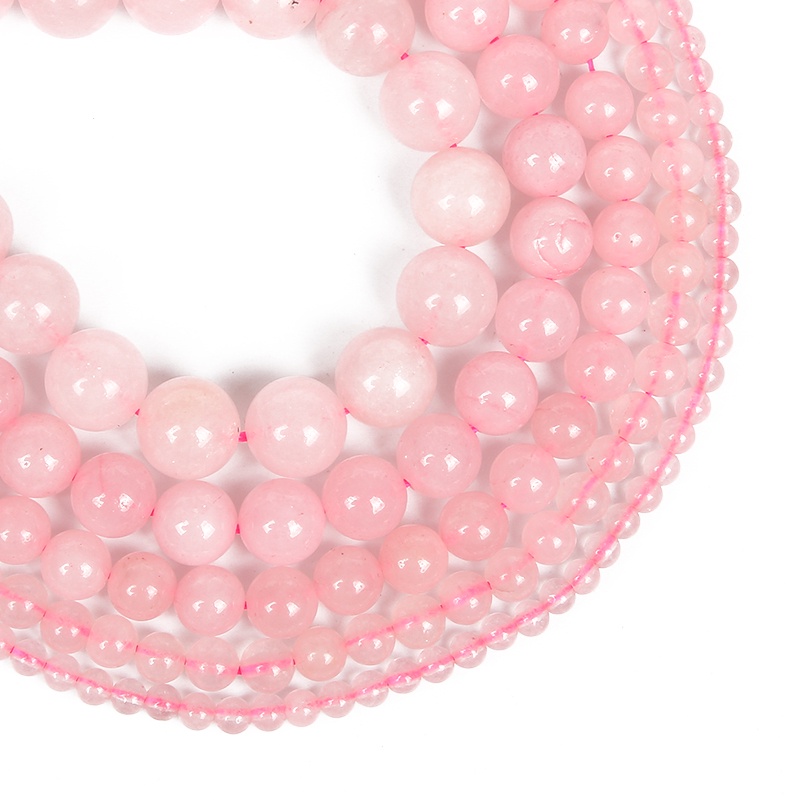 DIY Imitation Rose Quartz Loose Beads For Making Accessories6/8/10/12Mm