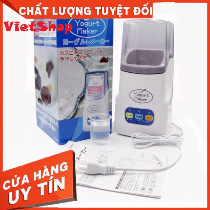 Máy Làm Sữa Chua Nhật Bản Tại Nhà Yogurt Maker, 3 Nút Tự Động Công Nghệ Mới, Bảo Hành 12 Tháng - VietShop