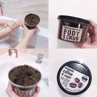 Tẩy da chết cafe Organic shop body và face