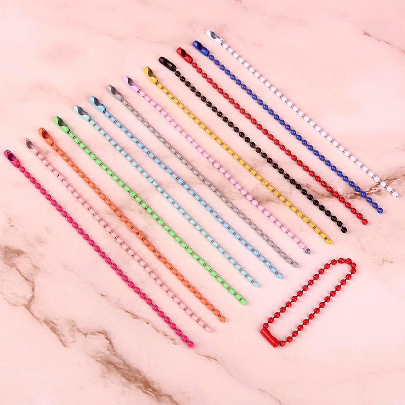 Set 10 chuỗi hạt tròn 2.4mm 12cm có đầu nối dài dùng làm đồ trang sức DIY