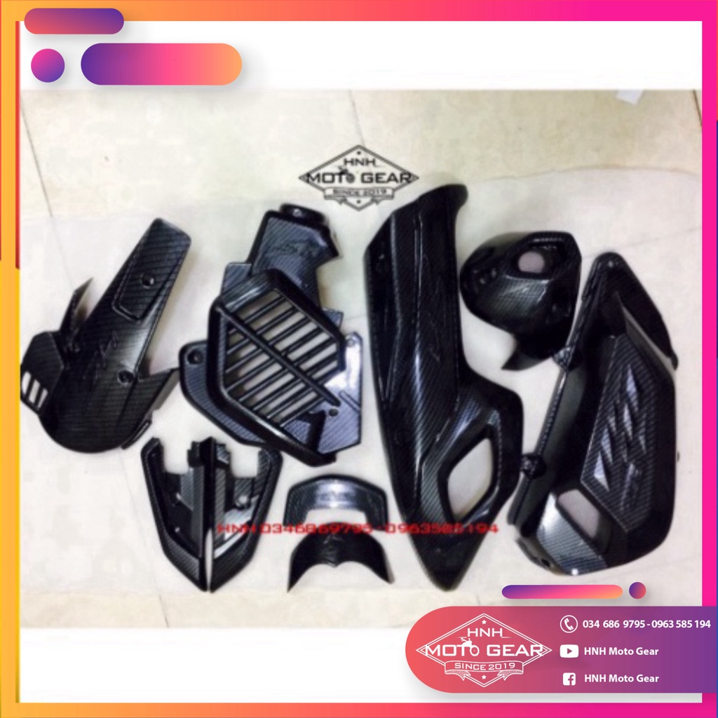 Ốp Carbon Cho SH 2017 - 2019 Artista Chính Hãng 11 Món