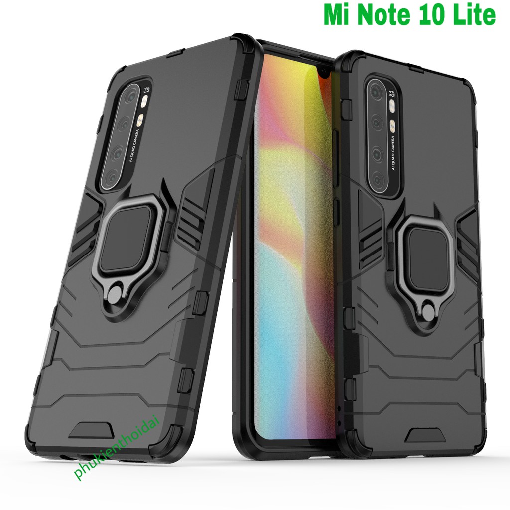 Ốp lưng Xiaomi Mi Note 10 Lite Iron Man Iring chống sốc chống va đập mạnh cao cấp
