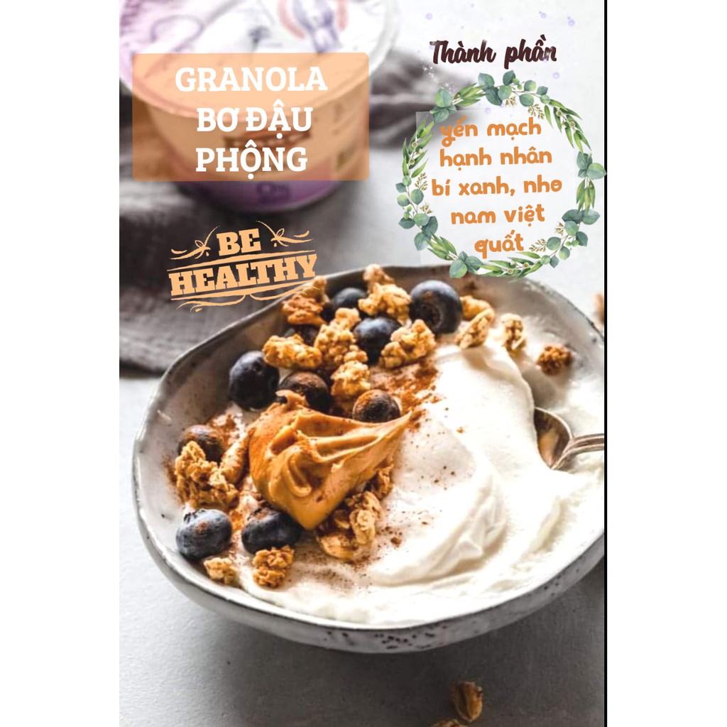 Granola 2 Vị (cao cấp), ngũ cốc ăn kiêng nhiều hạt (500gr) (70%hạt + 30% yến mạch) | BigBuy360 - bigbuy360.vn