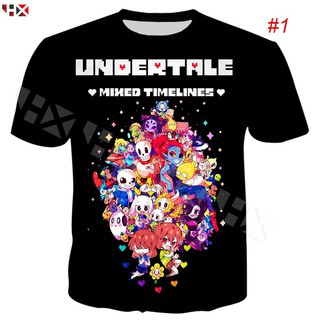GIA TỐT - Áo Thun Ngắn Tay In Hình Game Undertale Sans 3d Thời Trang Dành Cho Nam  / có size trẻ em