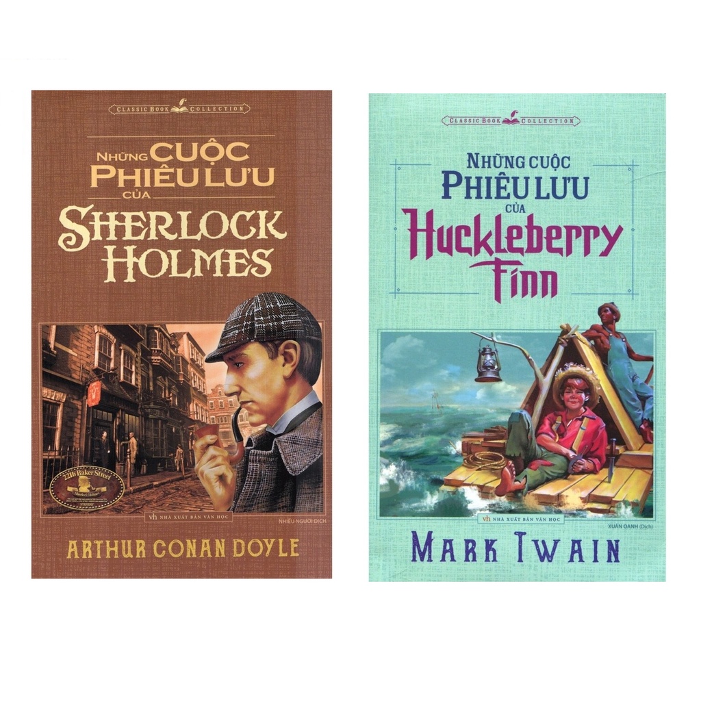 Sách -Combo Những Cuộc Phiêu Lưu Của Sherlock Holmes + Những cuộc phiêu lưu của Huckleberry Finn