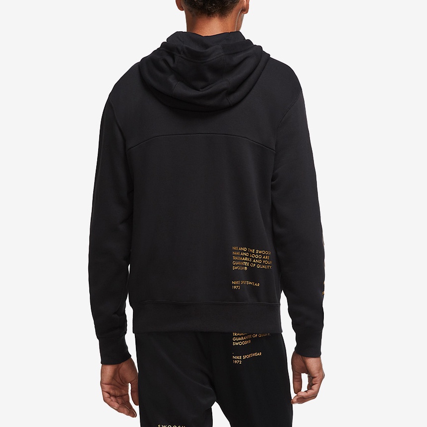 ÁO KHOÁC NIKE SPORTSWEAR SWOOSH FULL ZIP HOODIE - BLACK GOLD