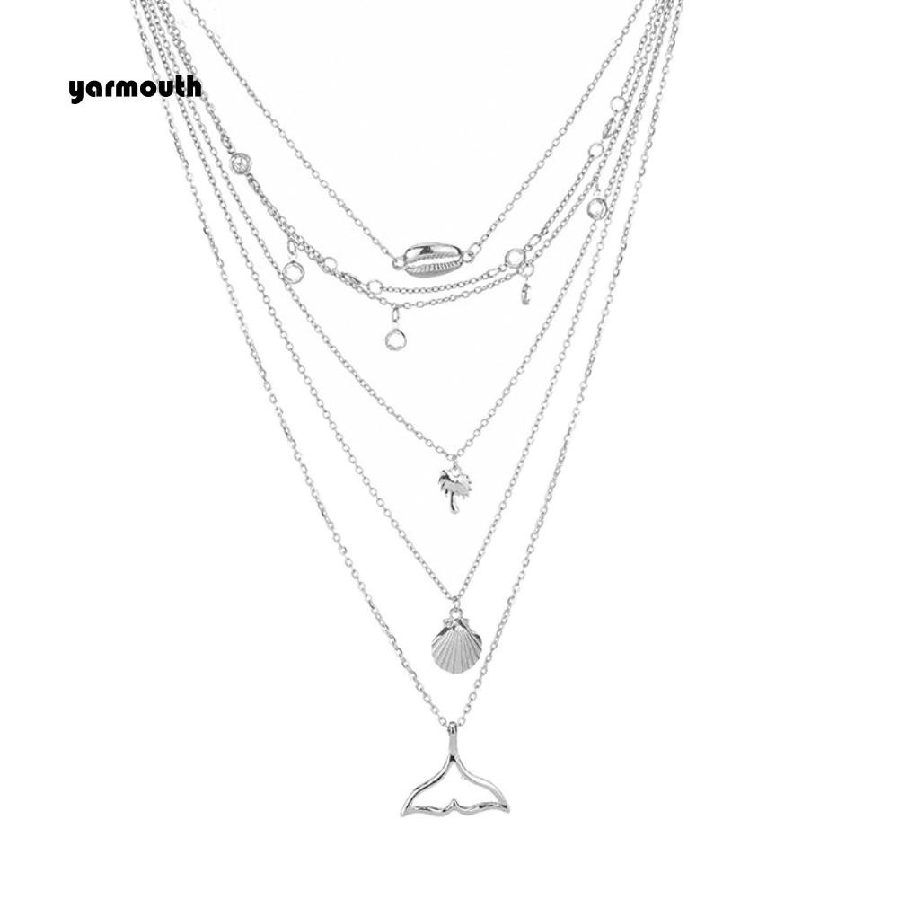 Vòng cổ NhiềU TầNg HìNh Vỏ Sò Cho Nữ