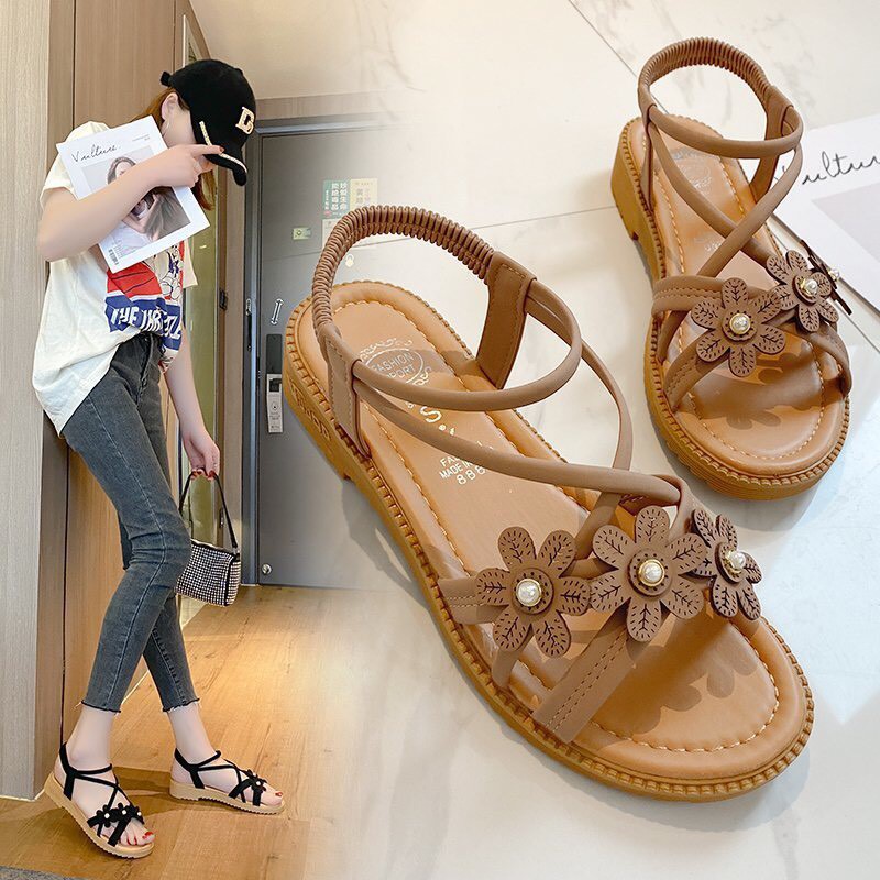 Sandal nữ thời trang ⚡️Kèm ảnh thật ⚡️ đế cao su non đi bền, êm chân, Dép quai hậu nữ đi học, đi làm, đi chơi