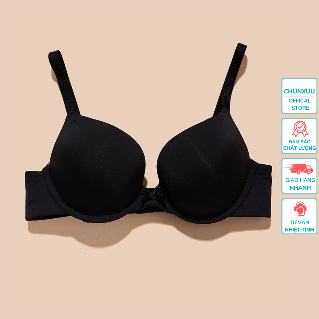 Áo lót nữ đúc su đệm vừa có gọng CHUNXUU, thiết kế đệm kép siêu nâng đẩy ngực - AV30