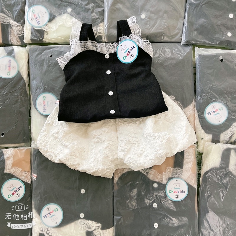 Sét 2 dây kèm quần đũi xốp bồng cho bé từ 10-22kg💋