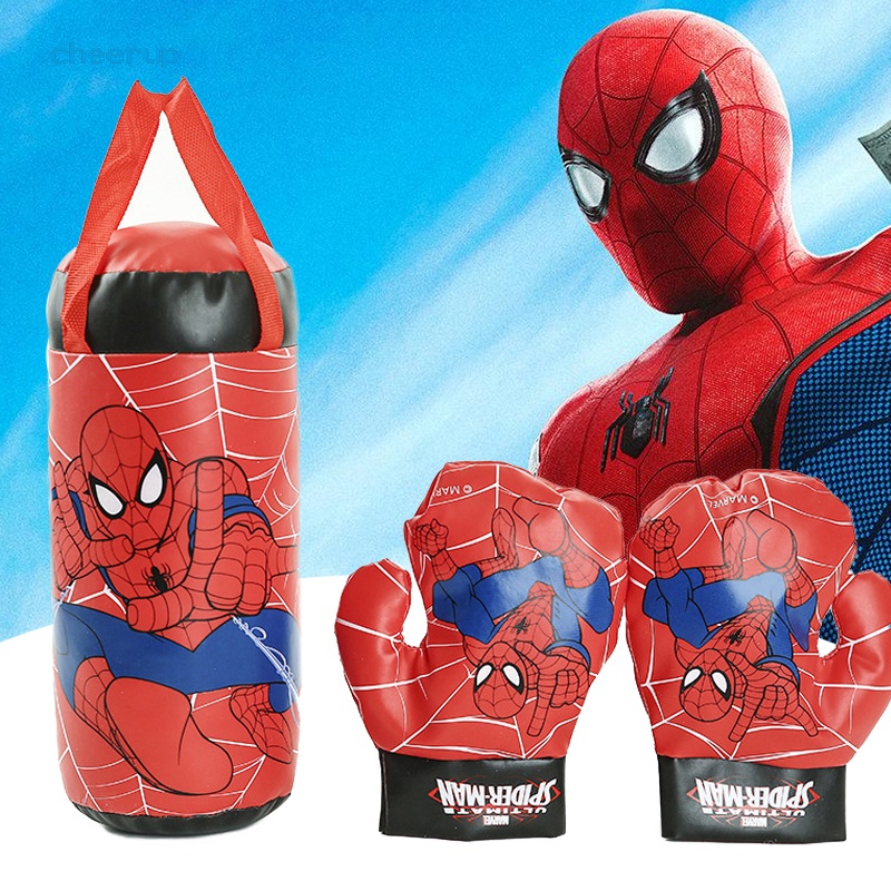 Bộ đồ chơi đấm giảm căng thẳng bằng PVC in hình Spiderman cho trẻ em