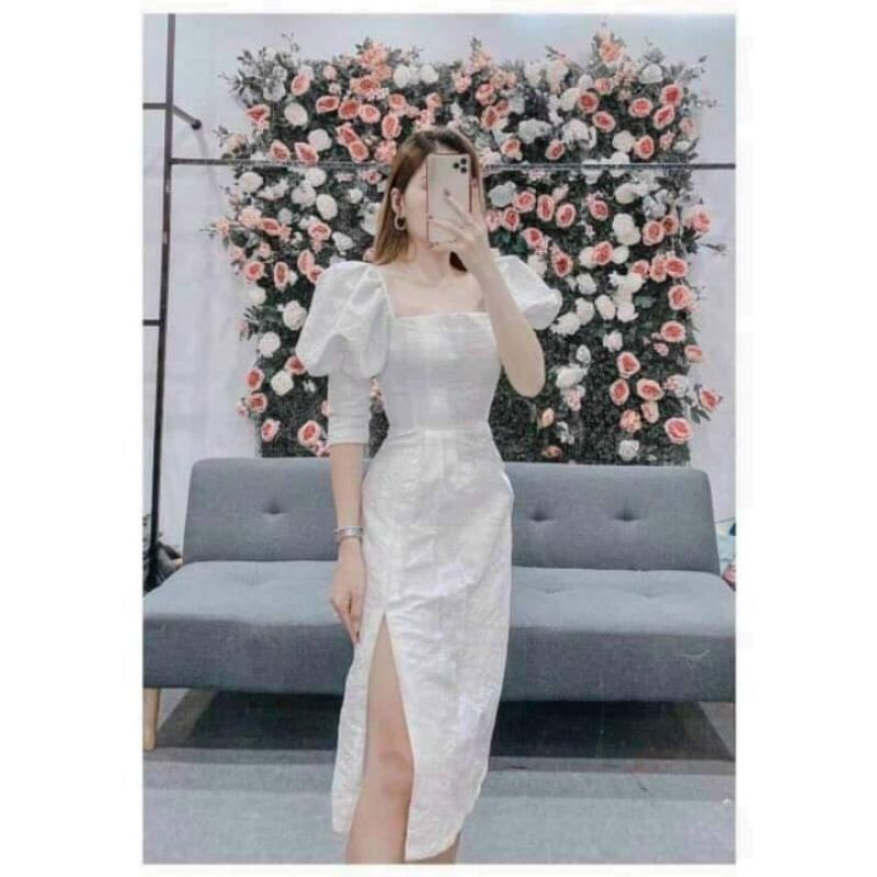 Đầm cổ vuông body S,M,L