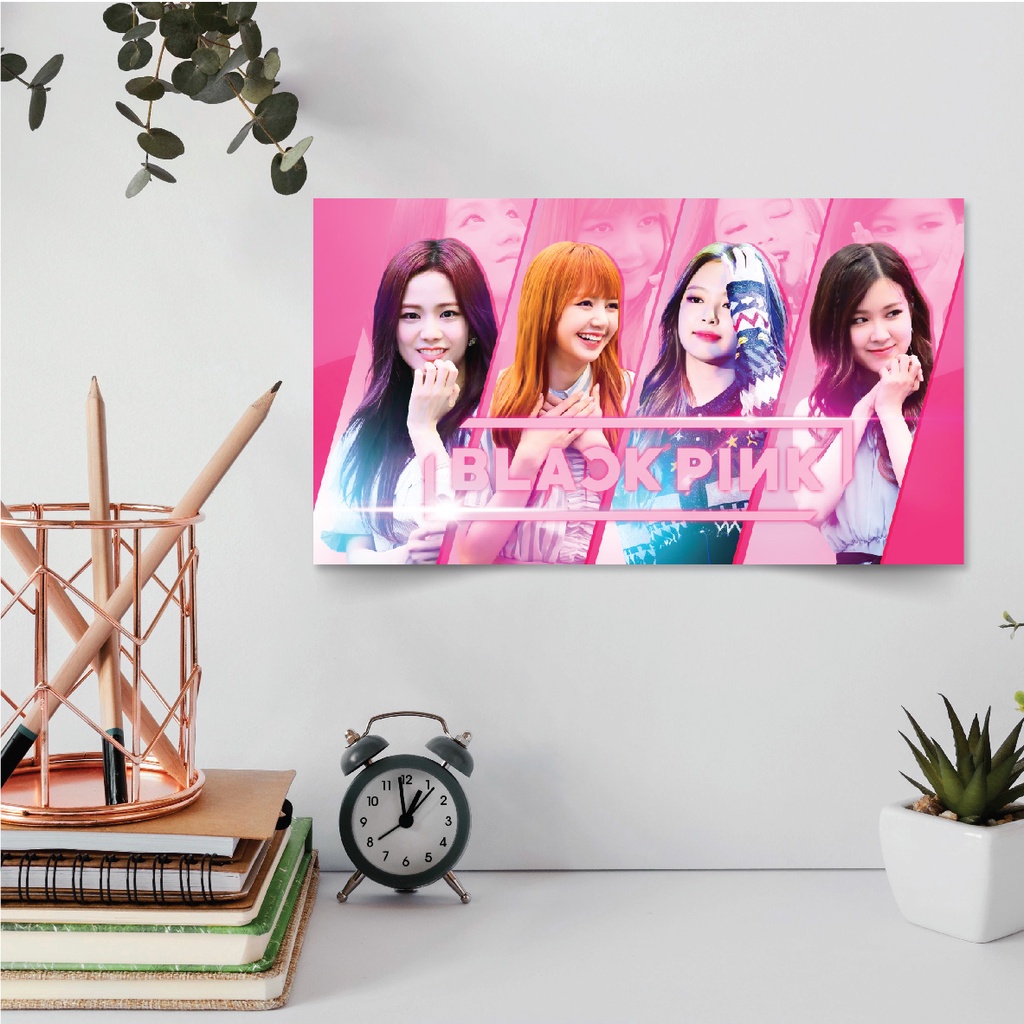 Poster BlackPink bóc dán 20x16cm tặng 5 tấm sticker đi kèm poster