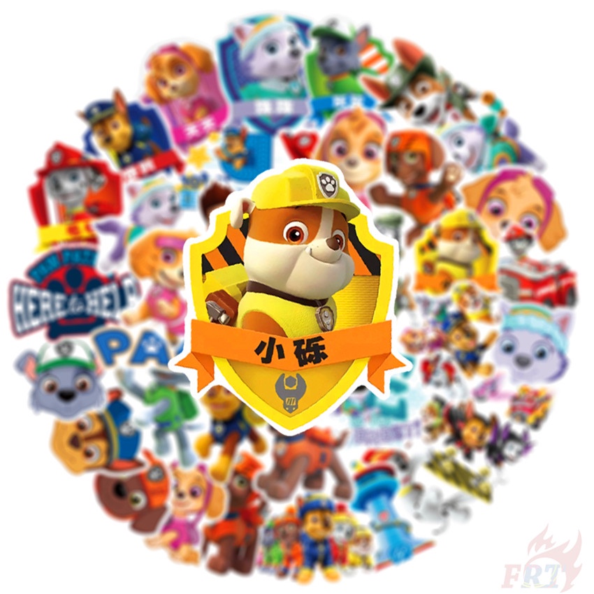 ❉ Miếng Dán Tuần Tra Chân Series 05 ❉ Bộ 50 Miếng Dán Trang Trí Laptop/ Ván Trượt/ Vali Họa Tiết Hoạt Hình Dễ Thương DIY