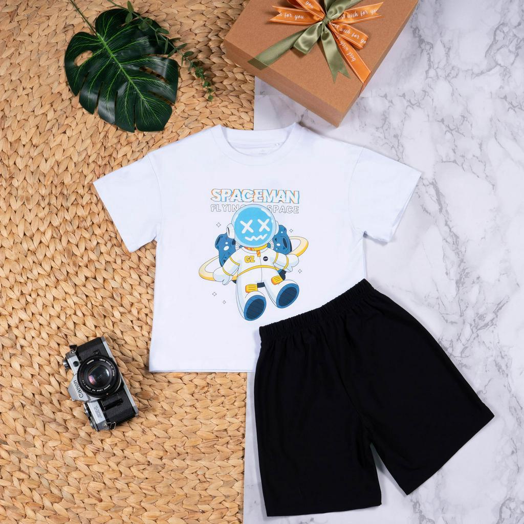 Bộ thun trắng đen trẻ em TOONOOZ 23BD001