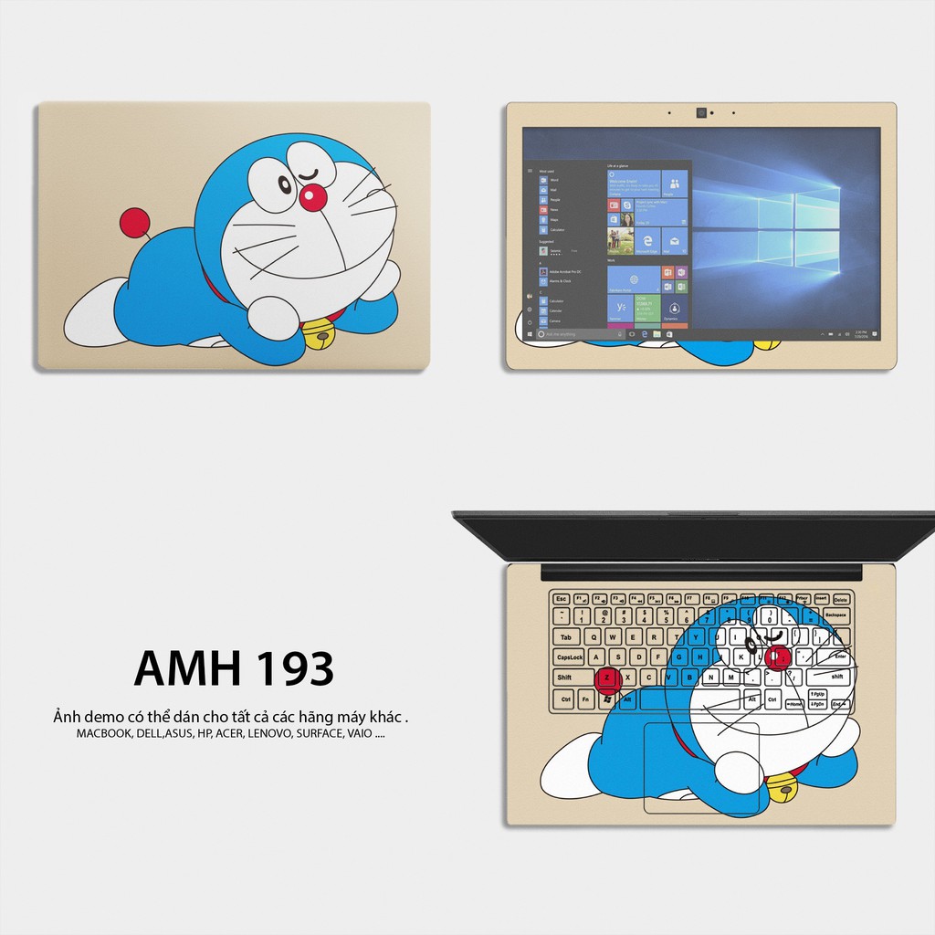 Miếng Dán Skin Laptop - Mẫu Doraemon / Có mẫu decal dán cho tất cả các hãng máy tính