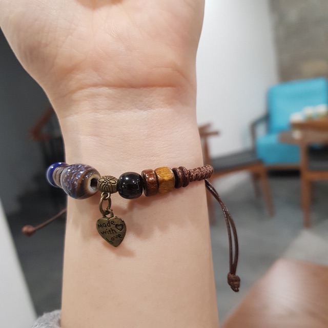 [NHẬP_SỈ] VÒNG TAY DÂY RÚT HẠT THỔ CẨM PHONG CÁCH VINTAGE | BigBuy360 - bigbuy360.vn