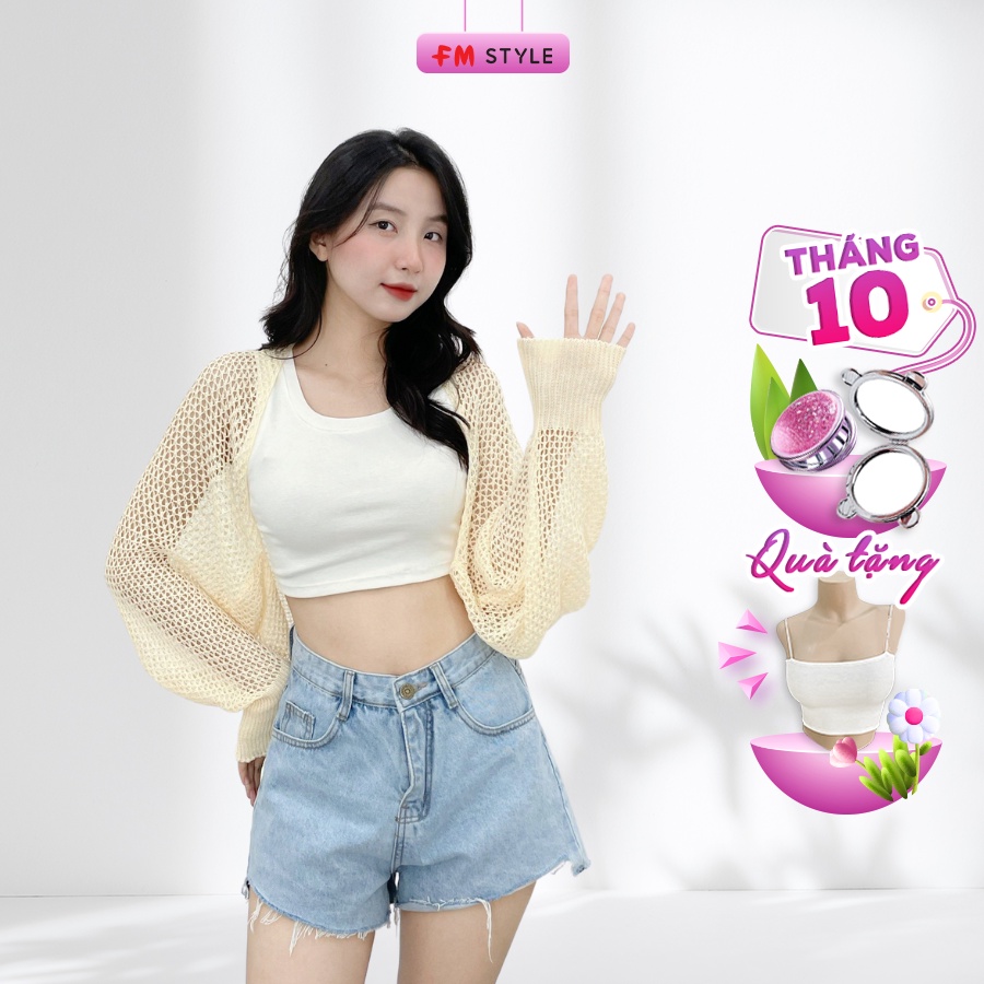 Áo khoác len mỏng cardigan FM Style choàng lưng phong cách thời trang ulzzang nhiều màu sắc 207130026