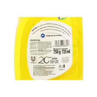 Nước rửa chén Sunlight Chanh chai 750g