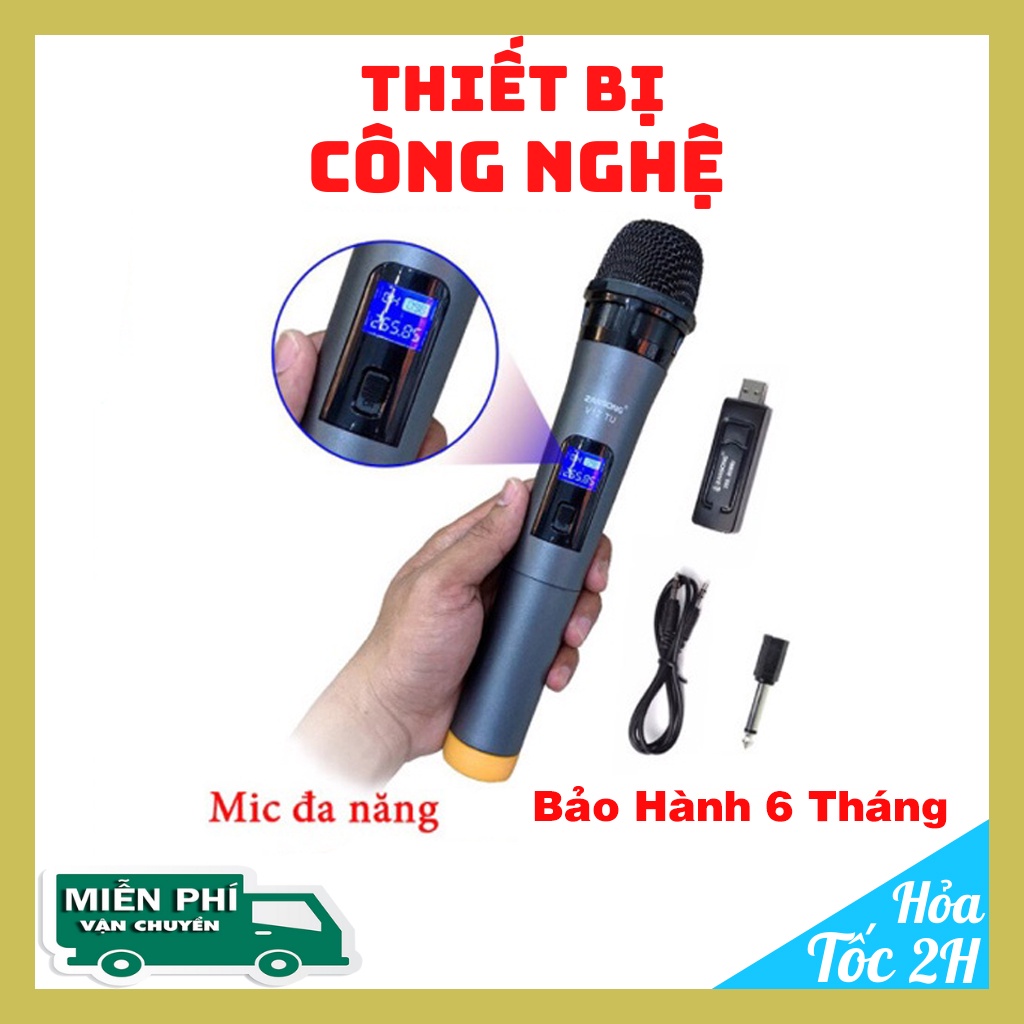 Micro Đa Năng V12, Mic không dây, MIC loa kéo phù hợp với tất cả loa kéo | Bảo Hành 6 Tháng