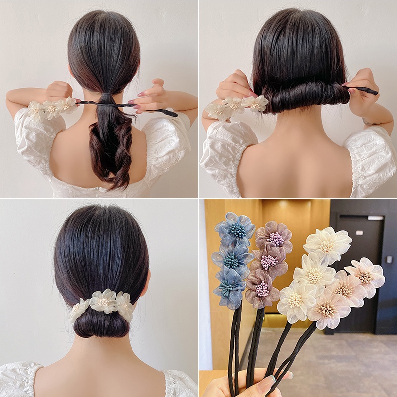 Kẹp tóc hình hoa nhiều màu đáng yêu thời trang dành cho phái nữ