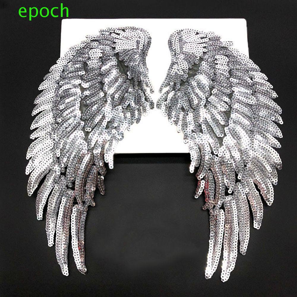 Epoch Sticker Ủi Thêu Hình Cánh Thiên Thần Trang Trí Quần Jean / Áo Sơ Mi
