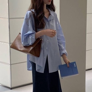 Áo Sơ Mi Kẻ Sọc Dài Tay Dáng Rộng Thời Trang Cá Tính 908