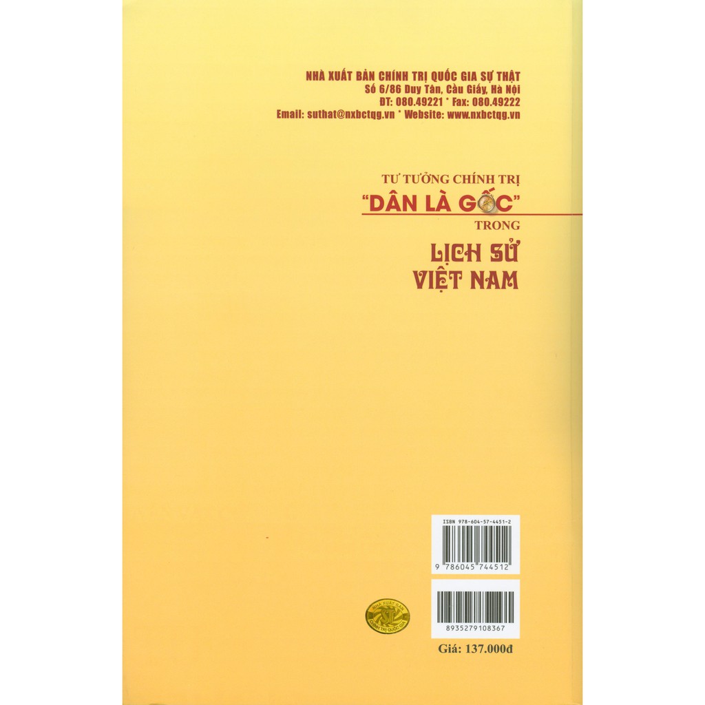 Sách - Tư Tưởng Chính Trị "Dân Là Gốc" Trong Lịch Sử Việt Nam | BigBuy360 - bigbuy360.vn