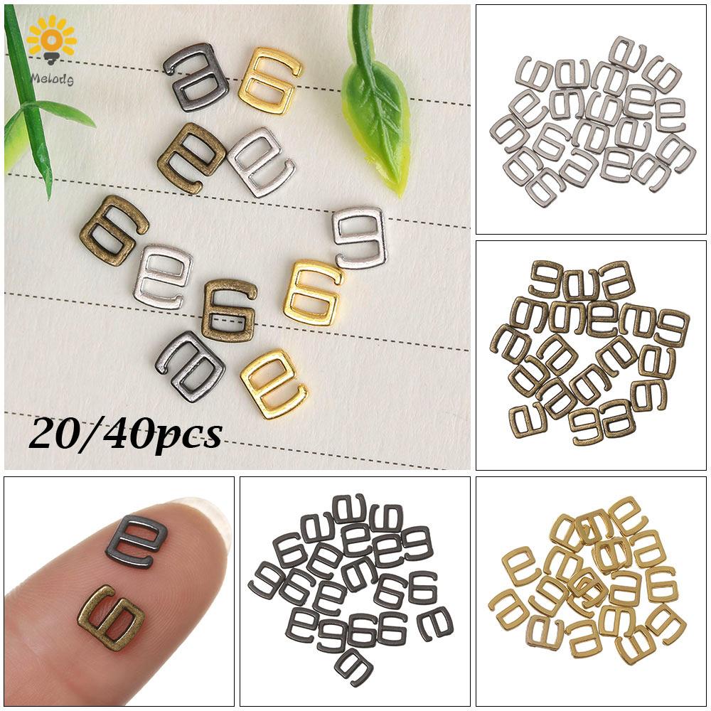 Bộ 20 / 40 Khóa Kim Loại Nhiều Màu 3x4mm Cho Búp Bê