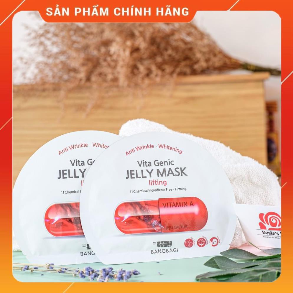 CHÍNH HÃNG  Mặt nạ thuốc màu đỏ Banobagi Vita Genic Jelly Mask Lifting Vitamin A(miếng)