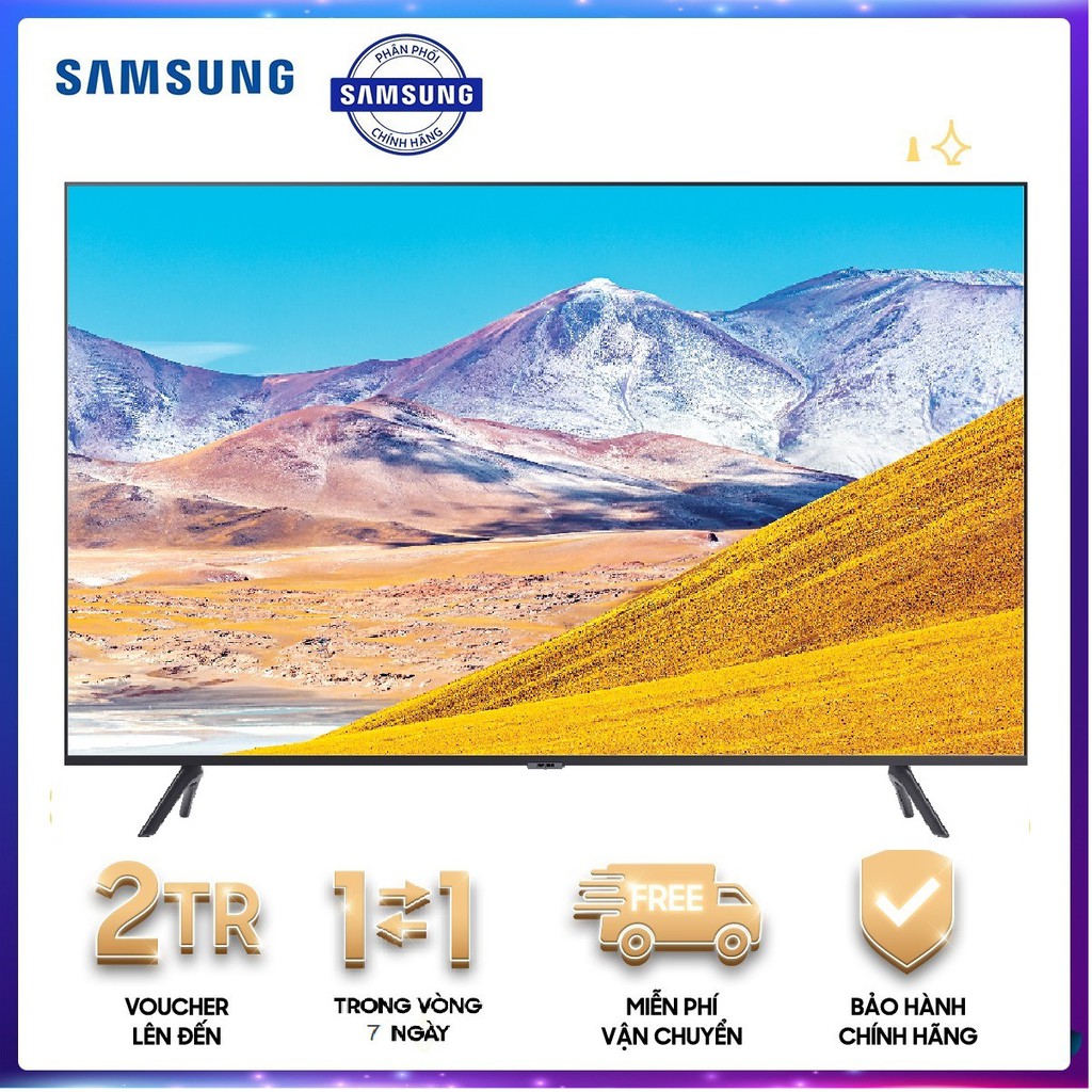 Smart Tivi Samsung 4K 50 inch UA50TU8100 Mới 2020, Tìm kiếm giọng nói bằng Tiếng Việt, giao hàng và lắp đặt trong TP HCM