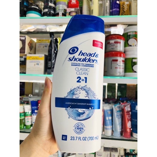 [NK Mỹ] Dầu gội Head&amp;Shoulders nhập Mỹ 700ml Classic clean 2in1