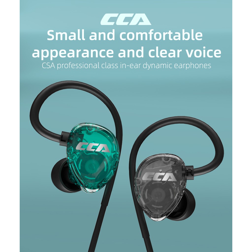 Tai nghe nhét tai có dây CCA CSA có micro 3.5 mm âm thanh nổi rảnh tay loa siêu trầm cho Android OS