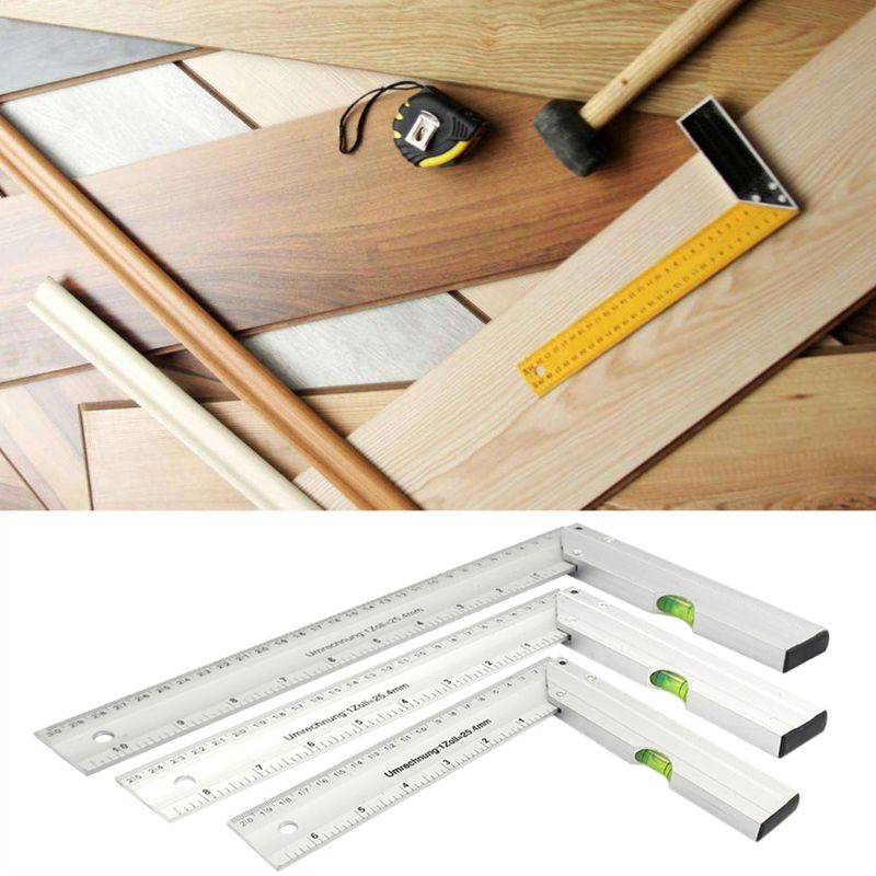 Thước Đo Góc 90 Độ Bằng Nhôm Dày Dặn Chuyên Dụng Cho Thợ Mộc 300